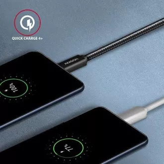 AXAGON BUCM32-CM05AB, cablu SPEED+ USB-C <-> USB-C, 0.5m, USB 20Gbps, PD 100W 5A, 4K HD, ALU, împletit, negru AXAGON BUCM32-CM05AB, cablu SPEED+ USB-C <-> USB-C, 0.5m, USB 20Gbps, PD 100W 5A, 4K HD, ALU, împletit, negru