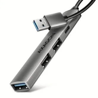 AXAGON HUE-STA, 4x hub USB ALU STRIP, 1x USB-A 5Gbps, 2x USB-A și 1x USB-C 480Mbps, cablu USB-A 12cm AXAGON HUE-STA, 4x hub USB ALU STRIP, 1x USB-A 5Gbps, 2x USB-A și 1x USB-C 480Mbps, cablu USB-A 12cm
