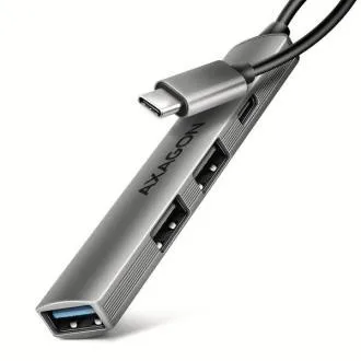 AXAGON HUE-STC, 4x hub USB ALU STRIP, 1x USB-A 5Gbps, 2x USB-A și 1x USB-C 480Mbps, cablu USB-C 12cm AXAGON HUE-STC, 4x hub USB ALU STRIP, 1x USB-A 5Gbps, 2x USB-A și 1x USB-C 480Mbps, cablu USB-C 12cm