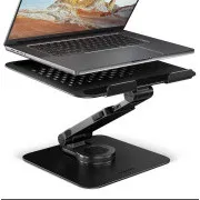 Suport laptop AXAGON STND-LRB din aluminiu, 10"-17.3", înălțime și unghi reglabile, pivotant, negru