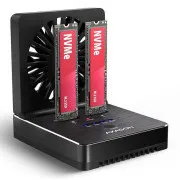 AXAGON ADSA-M2C22, stație de andocare USB-C 20Gbps pentru 2× SSD-uri M.2 NVMe/SATA cu funcție de clonare