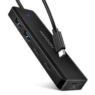 AXAGON HUE-C2C, hub TRAVEL 4× USB 5Gbps, 2× USB-A + 2× USB-C, sursă de alimentare USB-C, cablu USB-C 19 cm AXAGON HUE-C2C, hub TRAVEL 4× USB 5Gbps, 2× USB-A + 2× USB-C, sursă de alimentare USB-C, cablu USB-C 19 cm