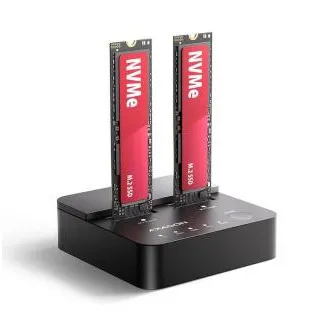 AXAGON ADSA-M2C22L, stație de andocare USB-C 20Gbps pentru 2 SSD-uri M.2 NVMe cu funcție de clonare AXAGON ADSA-M2C22L, stație de andocare USB-C 20Gbps pentru 2 SSD-uri M.2 NVMe cu funcție de clonare