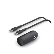 Încărcător auto Belkin BOOSTCHARGE™ 30W USB-C Power Delivery PPS + cablu USB-C la USB-C de 1 m, negru