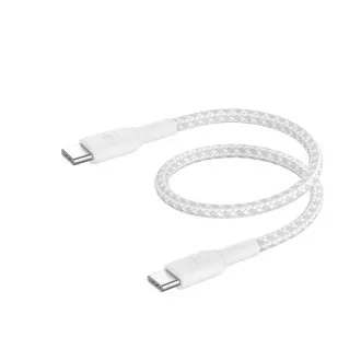Cablu Belkin BOOST CHARGE™ USB-C/USB-C, 15 cm, alb - rezistent
