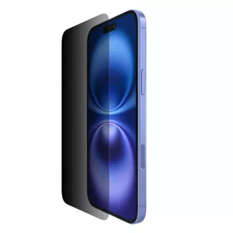 Sticlă de protecție antimicrobiană Belkin SCREENFORCE™ Invisiglass Privacy pentru iPhone 16 Plus / 15 Plus / 14 Pro Max