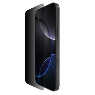Belkin SCREENFORCE™ Invisiglass Privacy Sticlă de protecție antimicrobiană privată pentru iPhone 16 Pro Max