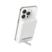 Power Bank magnetic fără fir Belkin BOOST CHARGE™ Qi2 cu suport, 8000 mAh, 15 W, alb