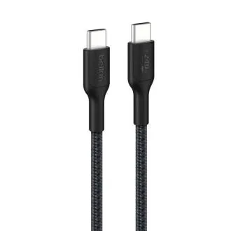 Cablu Belkin BOOST CHARGE PRO USB-C/USB-C 240W, 2m, negru - durabil Cablu Belkin BOOST CHARGE PRO USB-C/USB-C 240W, 2m, negru - durabil
