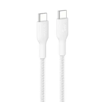 Cablu Belkin BOOST CHARGE PRO USB-C/USB-C 240W, 2m, alb - durabil Cablu Belkin BOOST CHARGE PRO USB-C/USB-C 240W, 2m, alb - durabil
