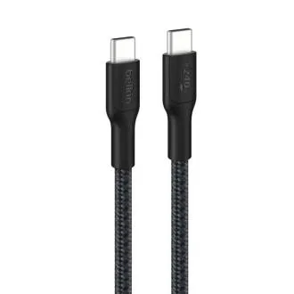 Cablu Belkin BOOST CHARGE PRO USB-C/USB-C 240W, 3m, negru - durabil Cablu Belkin BOOST CHARGE PRO USB-C/USB-C 240W, 3m, negru - durabil