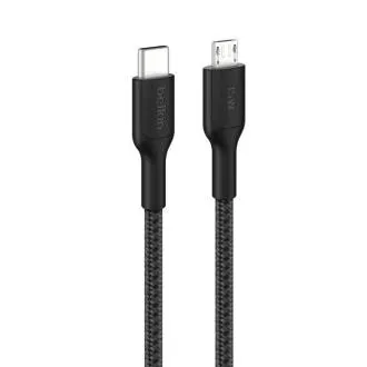Belkin BOOST CHARGE PRO USB-C/microUSB, 1m, negru - durabil