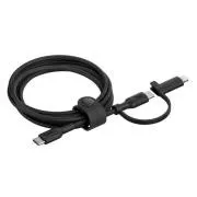 Cablu Belkin BOOST CHARGE PRO 2 în 1 USB-C și Lightning, 1,5 m, negru - durabil