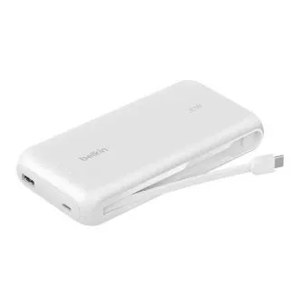 Baterie externă Belkin BOOST CHARGE USB-C Power Delivery cu cablu USB-C integrat, 20000mAh, 30W, alb Baterie externă Belkin BOOST CHARGE USB-C Power Delivery cu cablu USB-C integrat, 20000mAh, 30W, alb