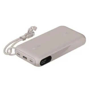 Acumulator extern Belkin BOOST CHARGE USB-C cu afișaj, 20000mAh, 20W, nisip Acumulator extern Belkin BOOST CHARGE USB-C cu afișaj, 20000mAh, 20W, nisip