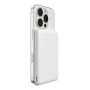 Acumulator extern wireless magnetic Belkin BOOST CHARGE Qi2, 5000 mAh, subțire, alb