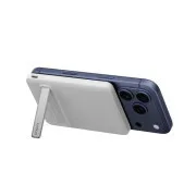 Acumulator extern wireless magnetic Belkin BOOST CHARGE Qi2 cu suport, 5000mAh, subțire, alb