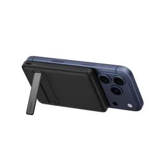 Acumulator extern wireless magnetic Belkin BOOST CHARGE Qi2 cu suport, 5000mAh, subțire, negru Acumulator extern wireless magnetic Belkin BOOST CHARGE Qi2 cu suport, 5000mAh, subțire, negru
