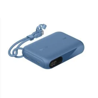 Acumulator extern Belkin BOOST CHARGE USB-C Power Delivery cu afișaj, 10000mAh, 20W, albastru Acumulator extern Belkin BOOST CHARGE USB-C Power Delivery cu afișaj, 10000mAh, 20W, albastru
