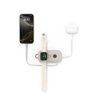 Încărcător wireless Belkin BOOST CHARGE PRO pentru Apple Watch + baterie externă USB-C, 10000mAh, nisip Încărcător wireless Belkin BOOST CHARGE PRO pentru Apple Watch + baterie externă USB-C, 10000mAh, nisip