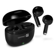 CONNECT IT Căști intra-auriculare True Wireless SonicBass cu microfon, NEGRE