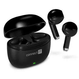 CONNECT IT Căști intra-auriculare True Wireless SonicBass cu microfon, NEGRE CONNECT IT Căști intra-auriculare True Wireless SonicBass cu microfon, NEGRE