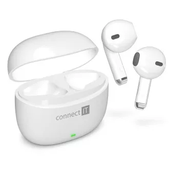 CONNECT IT Căști intra-auriculare True Wireless SonicBass cu microfon, ALBE CONNECT IT Căști intra-auriculare True Wireless SonicBass cu microfon, ALBE