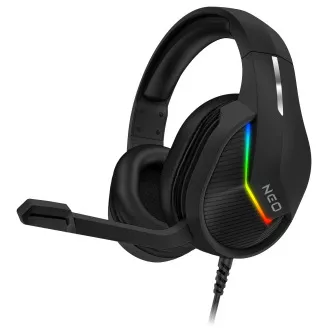Căști de gaming CONNECT IT NEO cu microfon, lumină de fundal, 1x Jack unic (adaptor la 2x mufe) +USB, NEGRU Căști de gaming CONNECT IT NEO cu microfon, lumină de fundal, 1x Jack unic (adaptor la 2x mufe) +USB, NEGRU