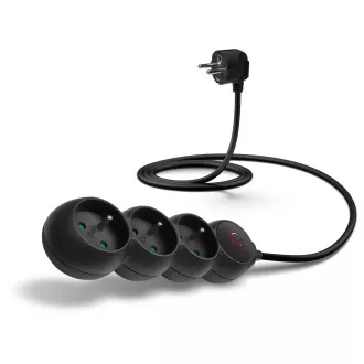 Prelungitor CONNECT IT 230 V, 3 prize, 1,5 m, cu comutator (negru) Prelungitor CONNECT IT 230 V, 3 prize, 1,5 m, cu comutator (negru)