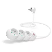 Prelungitor CONNECT IT 230 V, 3 prize, 1,5 m, cu comutator (alb)
