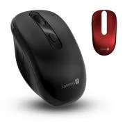 CONNECT IT LONG LIFE mouse optic silențios fără fir, (+ 2x baterii AA gratuit), capac negru înlocuibil, NEGRU
