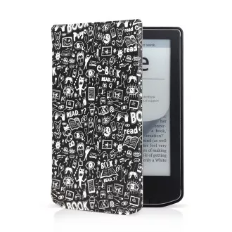 Husă CONNECT IT Doodle pentru PocketBook 629/634, DOODLE-NEGRU