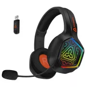 Căști wireless CONNECT IT BIOHAZARD Blast cu microfon, boxe RGB, BT/2.4GHz/Jack+USB-C/NEGRE
