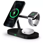 Încărcător wireless CONNECT IT MultiCharge 5 în 1 MagSafe Wireless cu încărcare rapidă, NEGRU