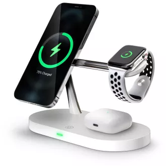 Încărcător wireless CONNECT IT MultiCharge 5 în 1 MagSafe Wireless cu încărcare rapidă, ALB