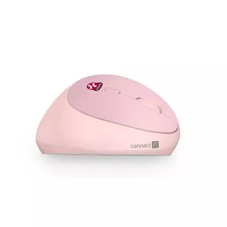 Mouse vertical ergonomic CONNECT IT FOR HEALTH LADIES PINK, wireless