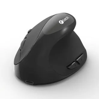 Mouse C-TECH VEM-17, vertical, mod dual, wireless, BT5.0 + 2.4GHz, 1600DPI, negru Mouse C-TECH VEM-17, vertical, mod dual, wireless, BT5.0 + 2.4GHz, 1600DPI, negru