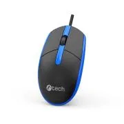 Mouse C-TECH WM-10, USB, 1200 DPI, negru - albastru