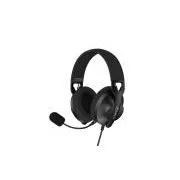 Căști C-TECH cu microfon Nemesis V3 (GHS-19), mufă jack de 3,5 mm cu 4 pini + adaptor la mufă 2x, set căști, negru