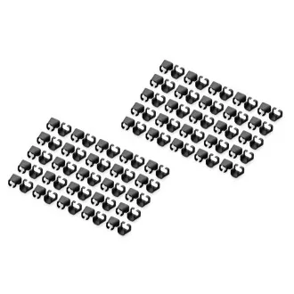 DIGITUS Clipuri de culoare pentru cablu Patch, pachet de 100, negru