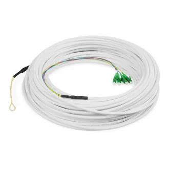 Cablu de drop DIGITUS FTTH, monomod, 4 fibre, OS2, 9/125µ, 4 LC/APC, 50 m Cablu de drop DIGITUS FTTH, monomod, 4 fibre, OS2, 9/125µ, 4 LC/APC, 50 m