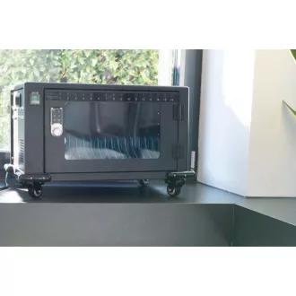 Cărucior de încărcare DIGITUS, 14", USB-C, blocare electronică cu PIN, 16 baze de încărcare, ventilator, 384 x 550 x 375 mm, negru Cărucior de încărcare DIGITUS, 14", USB-C, blocare electronică cu PIN, 16 baze de încărcare, ventilator, 384 x 550 x 375 mm, negru