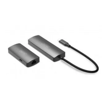 Set de extensie video DIGITUS, USB-C - HDMI, 4K/120Hz CAT6, 30 m