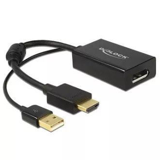 Adaptor Delock HDMI-A mascul > Displayport 1.2 mamă negru