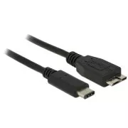 Cablu Delock SuperSpeed USB 10 Gbps (USB 3.1, Gen 2) USB Type-C™ mascul > USB tip Micro-B mascul 0,5 m negru