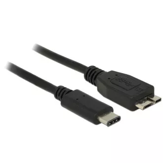Cablu Delock SuperSpeed USB 10 Gbps (USB 3.1, Gen 2) USB Type-C™ mascul > USB tip Micro-B mascul 0,5 m negru