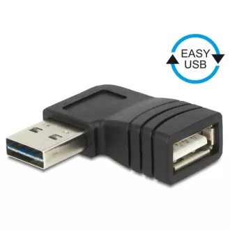 Adaptor Delock EASY-USB 2.0-A mascul > USB 2.0-A mamă unghi drept stânga/dreapta