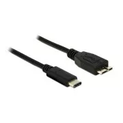 Delock Black SuperSpeed USB 10 Gbps (USB 3.1, Gen 2) USB Type-C™ de sex masculin și USB tip Micro-B de sex masculin 1 m