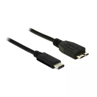 Delock Black SuperSpeed USB 10 Gbps (USB 3.1, Gen 2) USB Type-C™ de sex masculin și USB tip Micro-B de sex masculin 1 m
