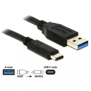 Cablu Delock SuperSpeed USB 10 Gbps (USB 3.1, Gen 2) Tip A mascul > USB Tip-C™ mascul 1 m negru